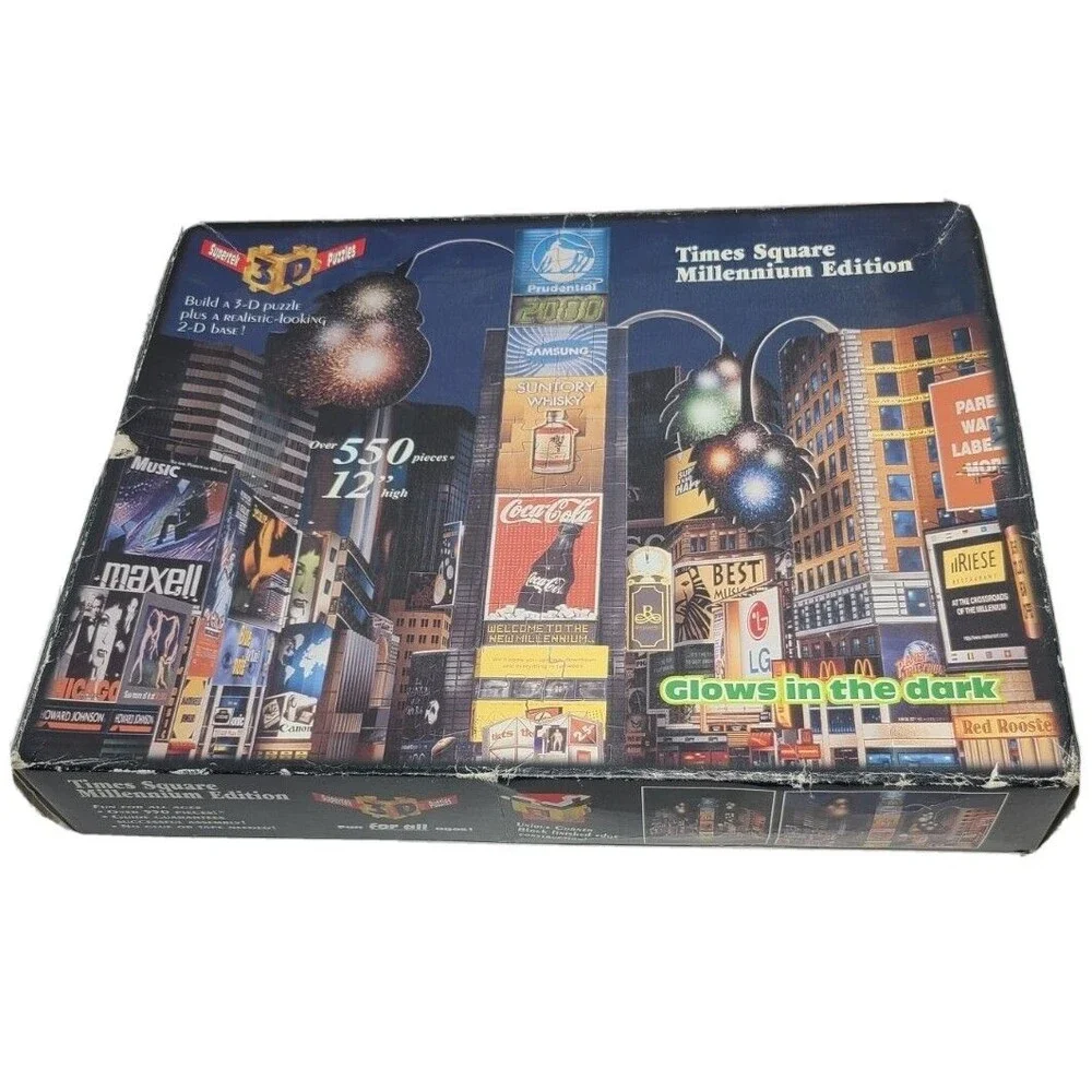 Times Square 3D Puzzle Millennium Edition New York Glows in Dark Supertek 550pc